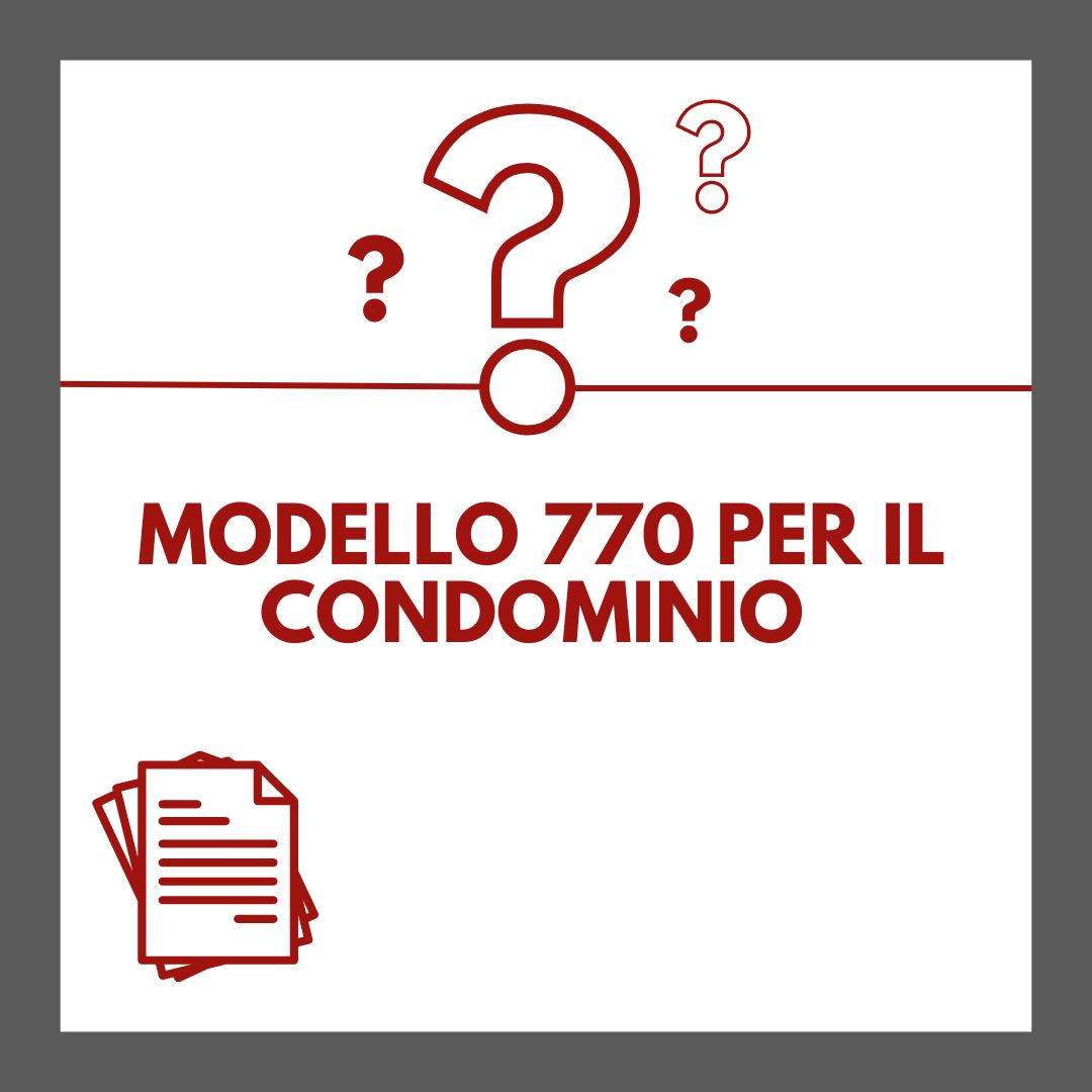 modello 770 condominio